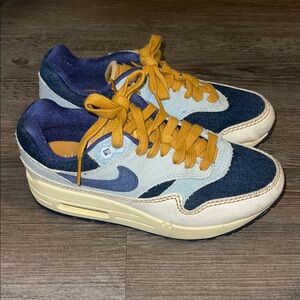Kids' Navy and Mustard Sneakers